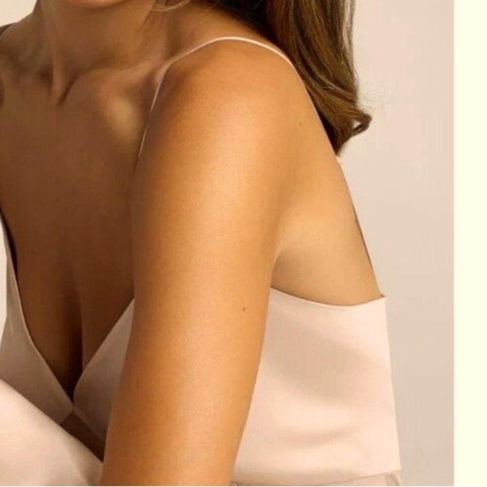 Negative eclipse washable 100% mulberry 17mm silk cami champagne Fizz Small $120 - Picture 2 of 13